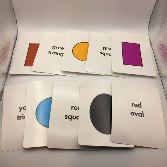 Set of 2 Learning Horizons Numbers Colors & Shapes in a Flash 50 Cards Visual - Picture 13 of 16